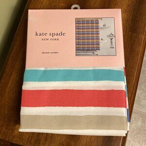NWT kate spade "Painted Stripe" Fabric Shower Curtain